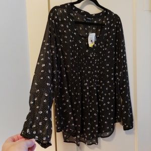 Torrid size 0 peasant top